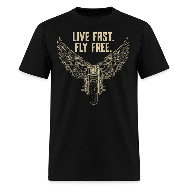 Live Fast Fly Free - Tshirt - black
