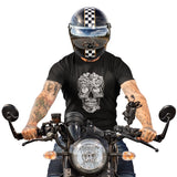 Biker Pumpkin Skull - Tshirt