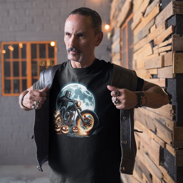 Halloween Biker Skeleton - Tshirt