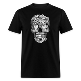 Biker Pumpkin Skull - Tshirt - black