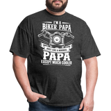 I Am A Biker Papa - Tshirt - heather black