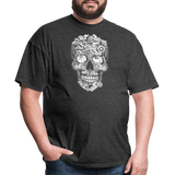 Biker Pumpkin Skull - Tshirt - heather black