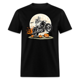 Halloween Skull Riding Motorcycle - Tshirt - black