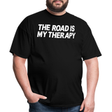 The Road Is My Therapy - Tshirt - black