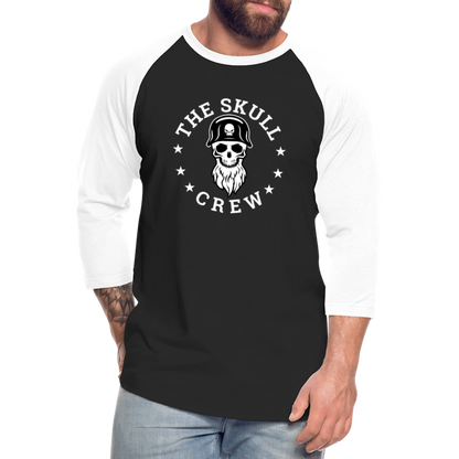 The Skull Crew - Baseball Shirt - black/white