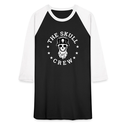 The Skull Crew - Baseball Shirt - black/white