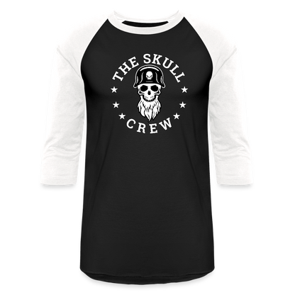 The Skull Crew - Baseball Shirt - black/white