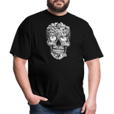 Biker Pumpkin Skull - Tshirt - black