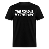 The Road Is My Therapy - Tshirt - black