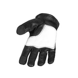 SkullTrail Men's Leather Gloves Black & White