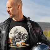 Halloween Skull Riding Motorcycle - Tshirt