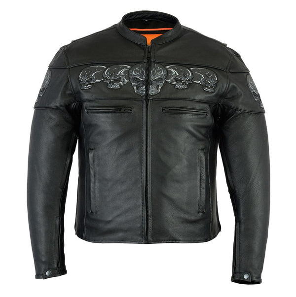 Men's Reflective Skull Scooter Jacket - The Skull Crew