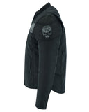 Men's Reflective Skull Textile Scooter Jacket