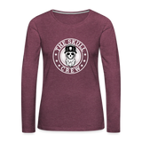 The Skull Crew - Women's Long Sleeve T-Shirt - heather burgundy