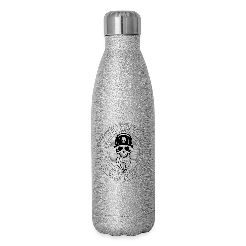The Skull Crew - Insulated Stainless Steel Water Bottle - silver glitter