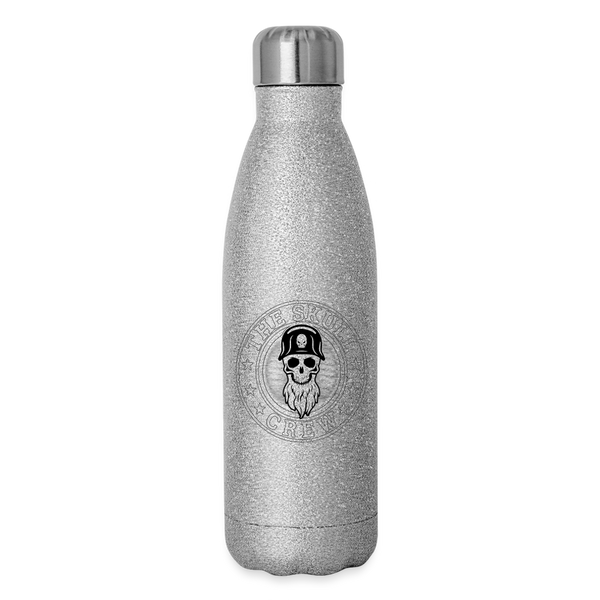 The Skull Crew - Insulated Stainless Steel Water Bottle - silver glitter